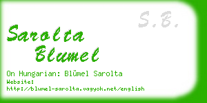 sarolta blumel business card